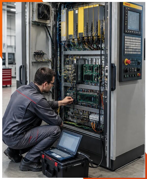 Ремонт систем ЧПУ FANUC промышленных станков в Кропоткине